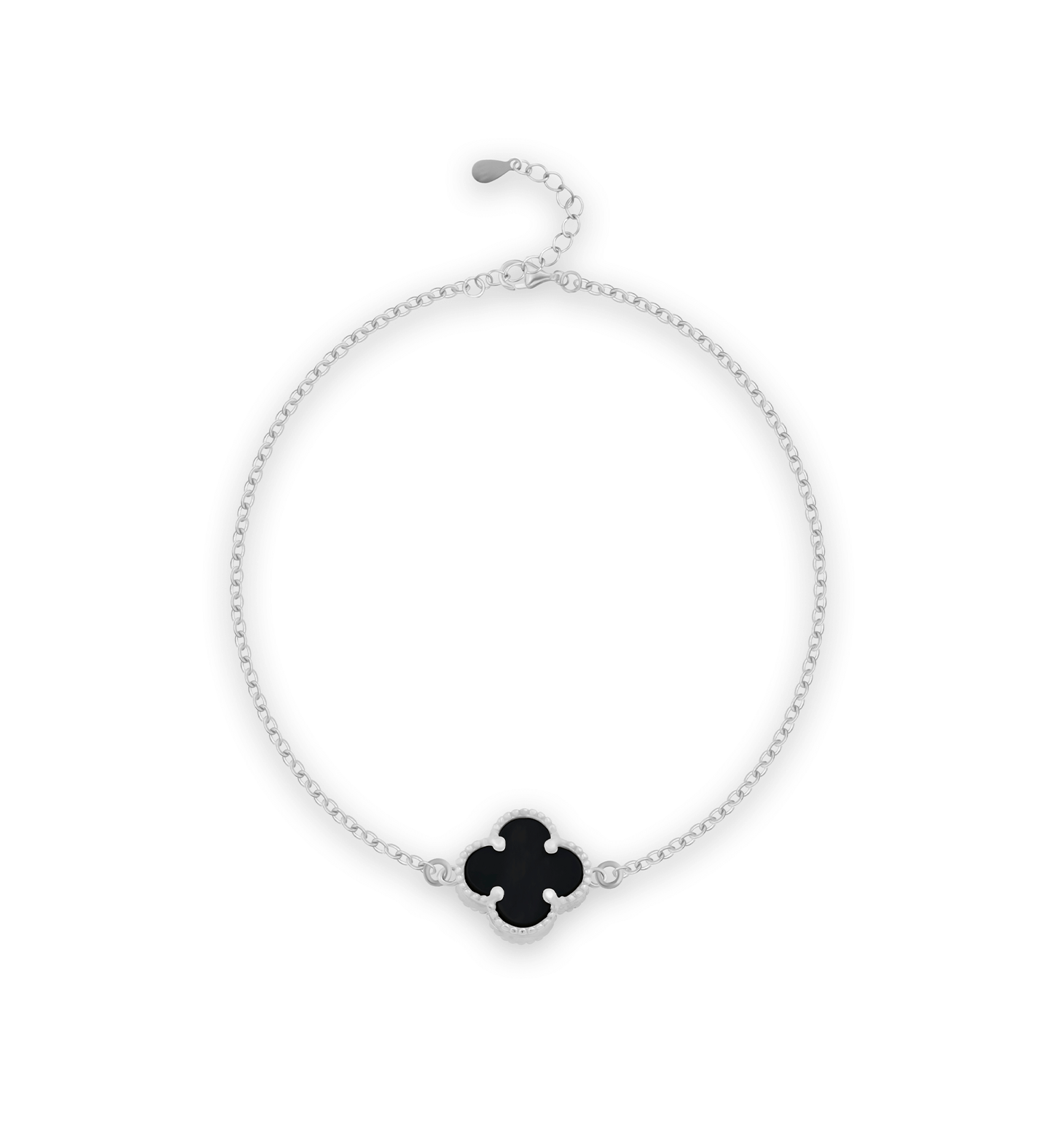 Black Clover Silver Bracelet