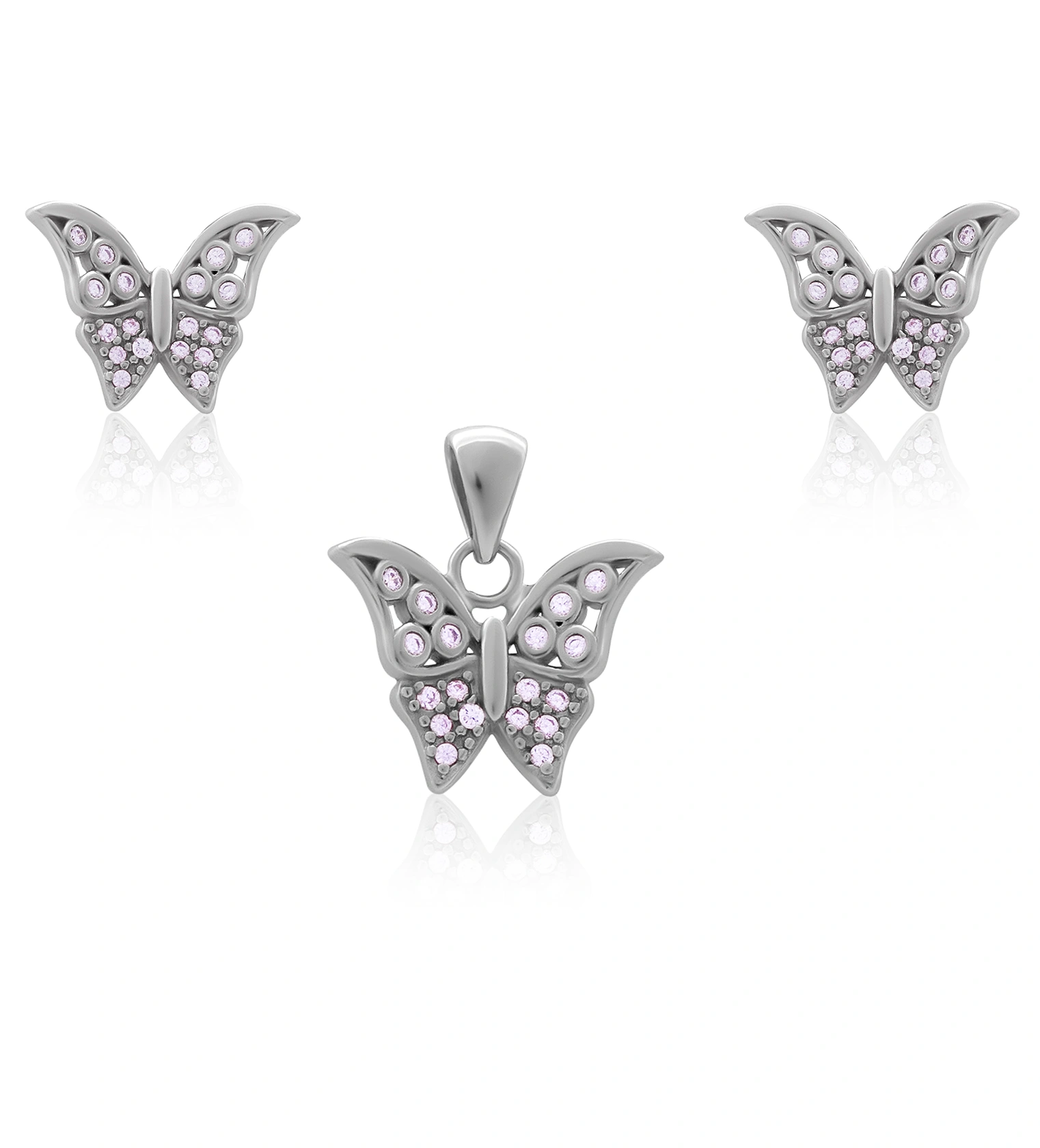 Silver Flutter Grace Pendant Set