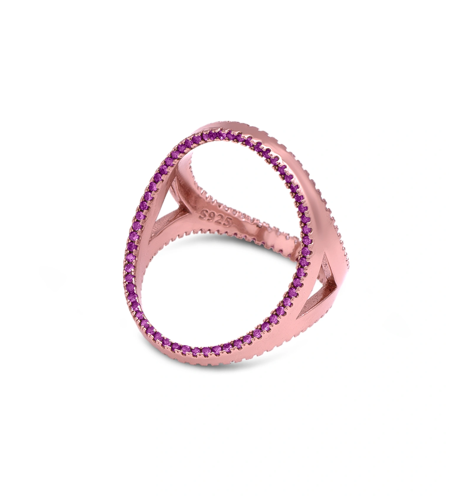 Amethyst Aura Band Ring