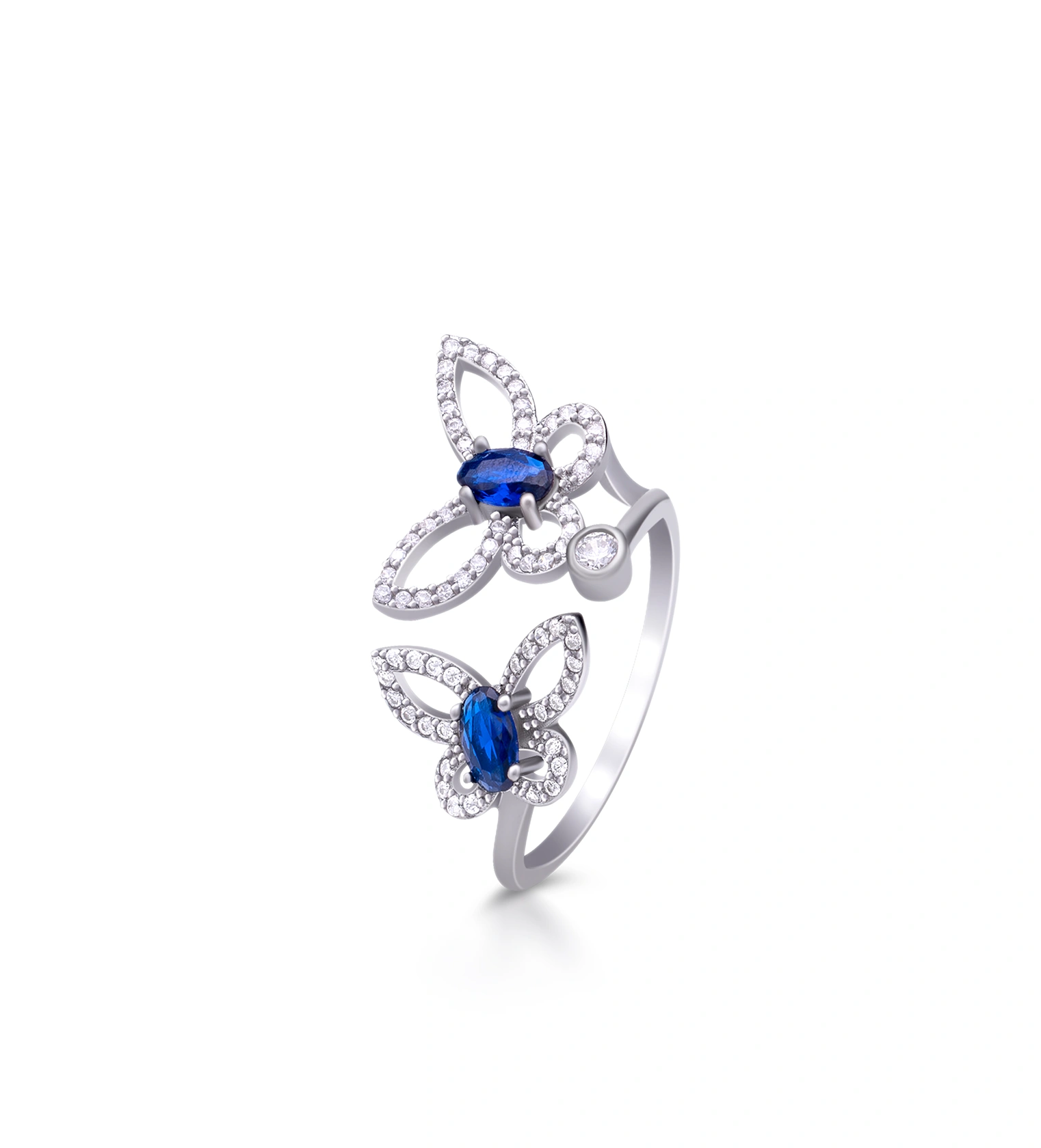 Butterfly Aurora Blue Ring